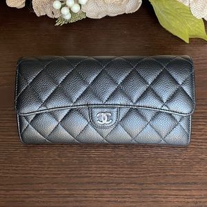CHANEL Flap Gusset Large Wallet